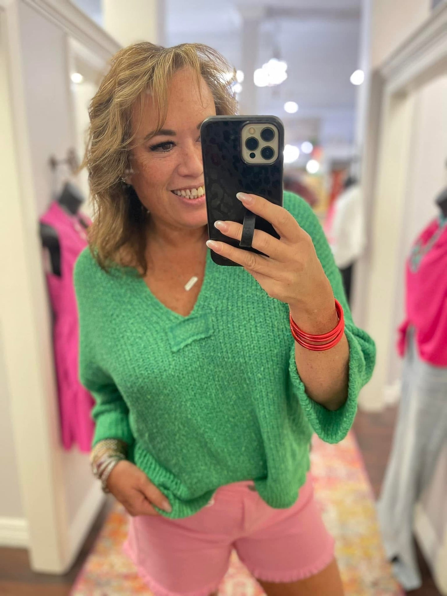 Green Knit Sweater - Small