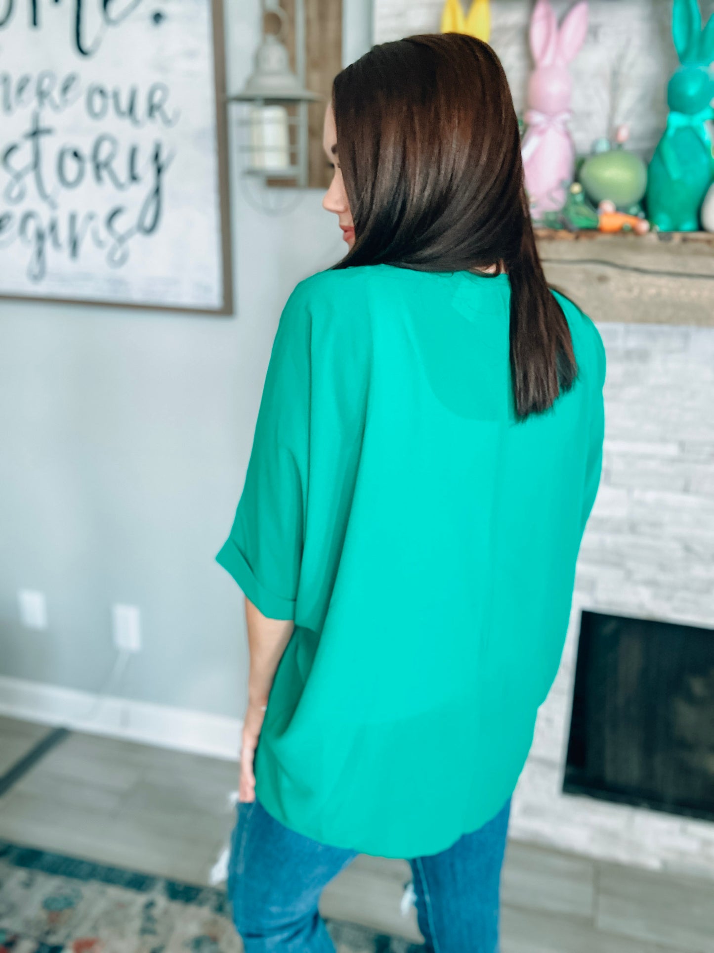 Kelly Green Cardigan - Size Small