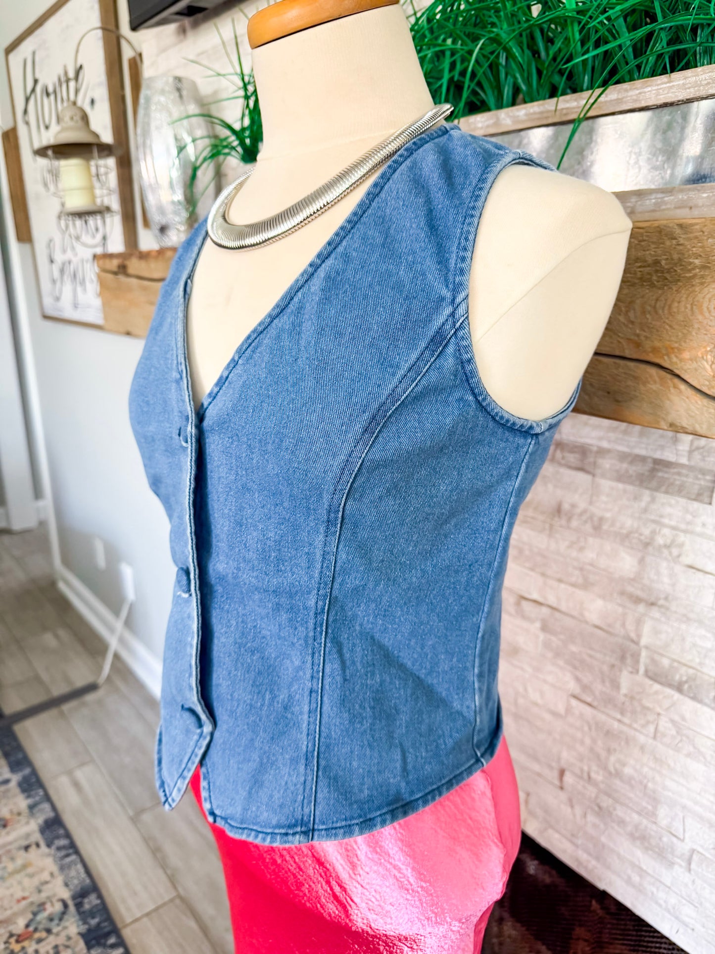 Denim Vest - Size Small