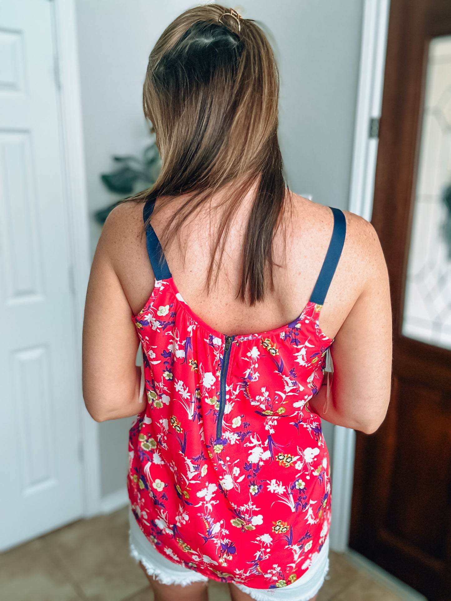 Floral Sleeveless Tank - Size Med