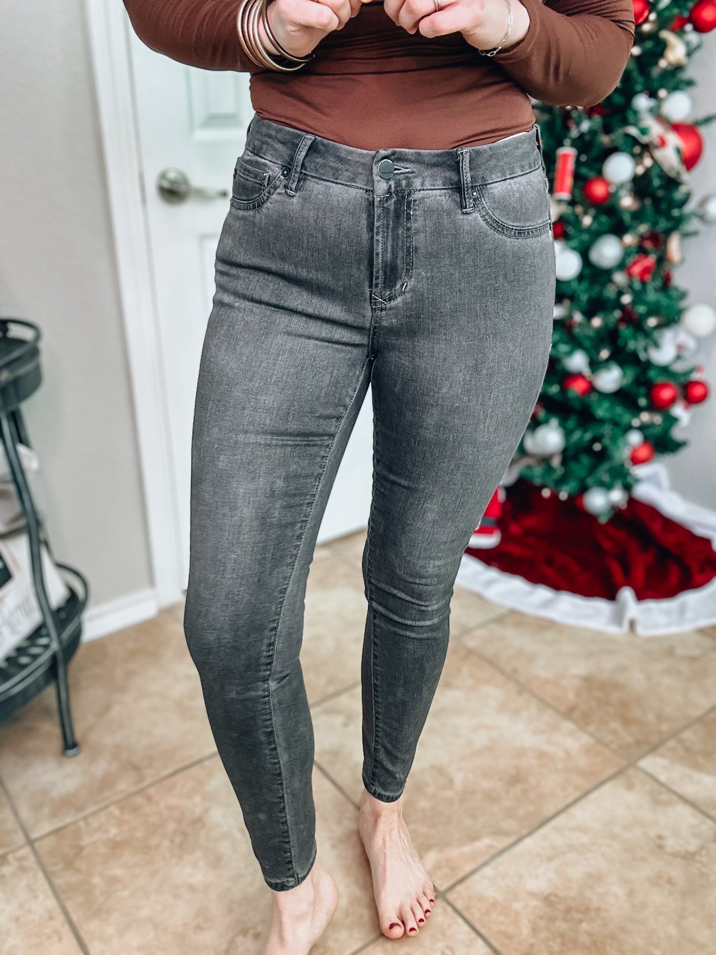 Dear John Staci High Rise Legging Jeans in Graphite - Size 28