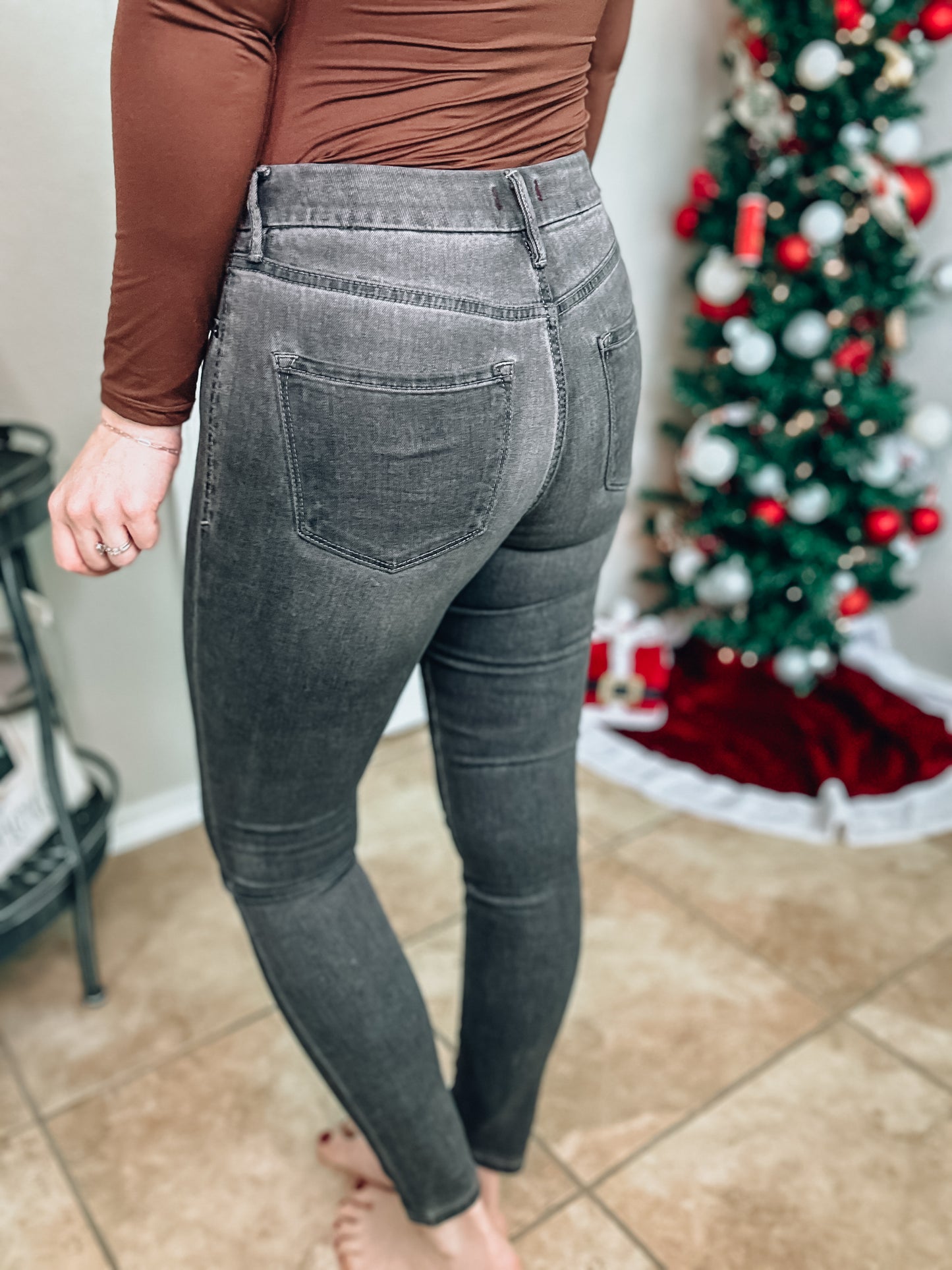 Dear John Staci High Rise Legging Jeans in Graphite - Size 28