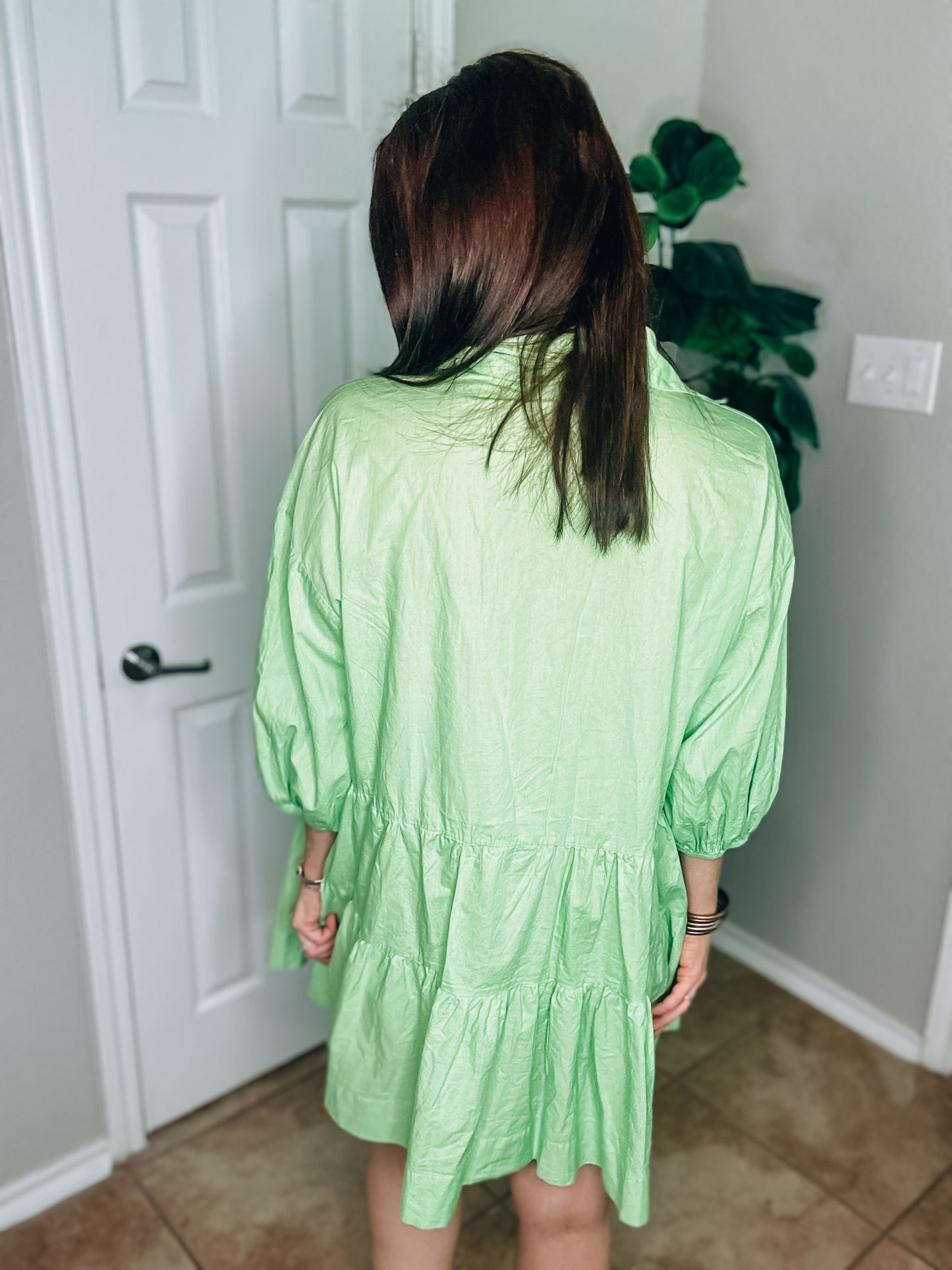 Puff Sleeve Oversized Mini Dress in Sherbert - Size Small