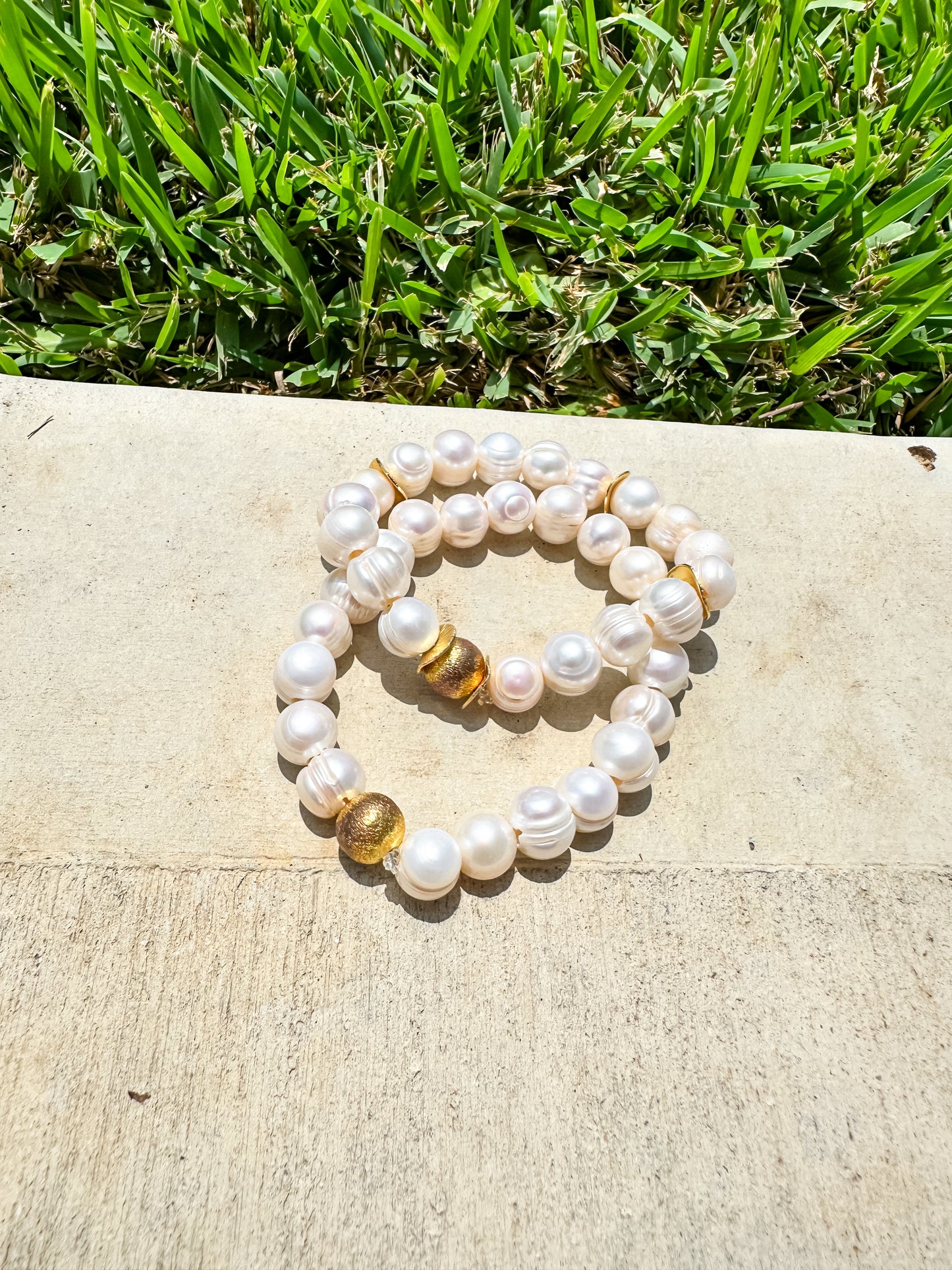 Large Genuine Freshwater Pearl Bracelet