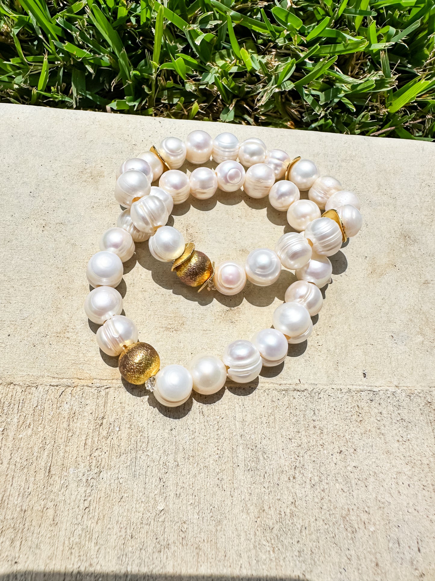 Large Genuine Freshwater Pearl Bracelet