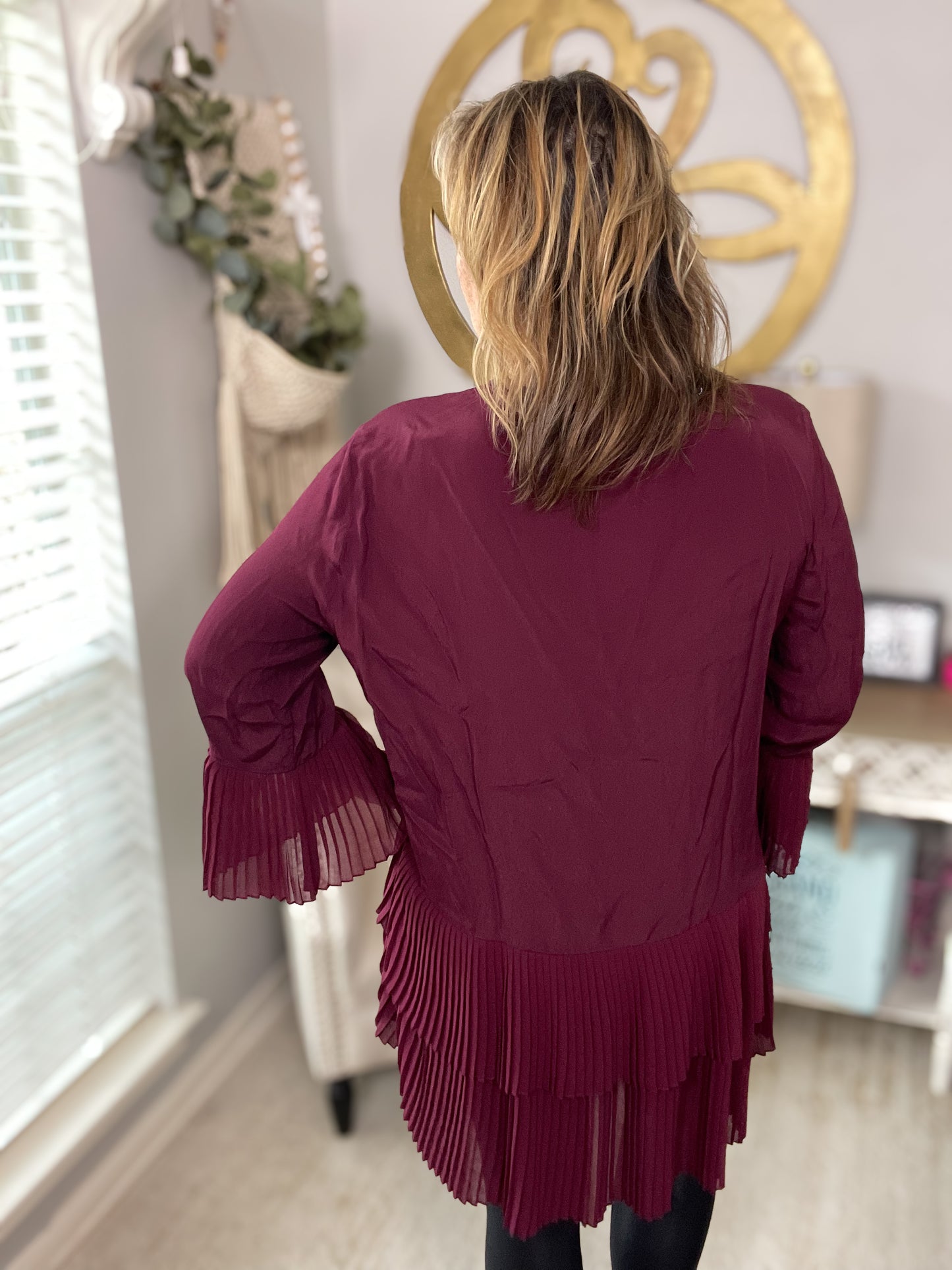 ZARA Pleaded Button Up Ruffle Blouse Tunic NWT - Size 2X