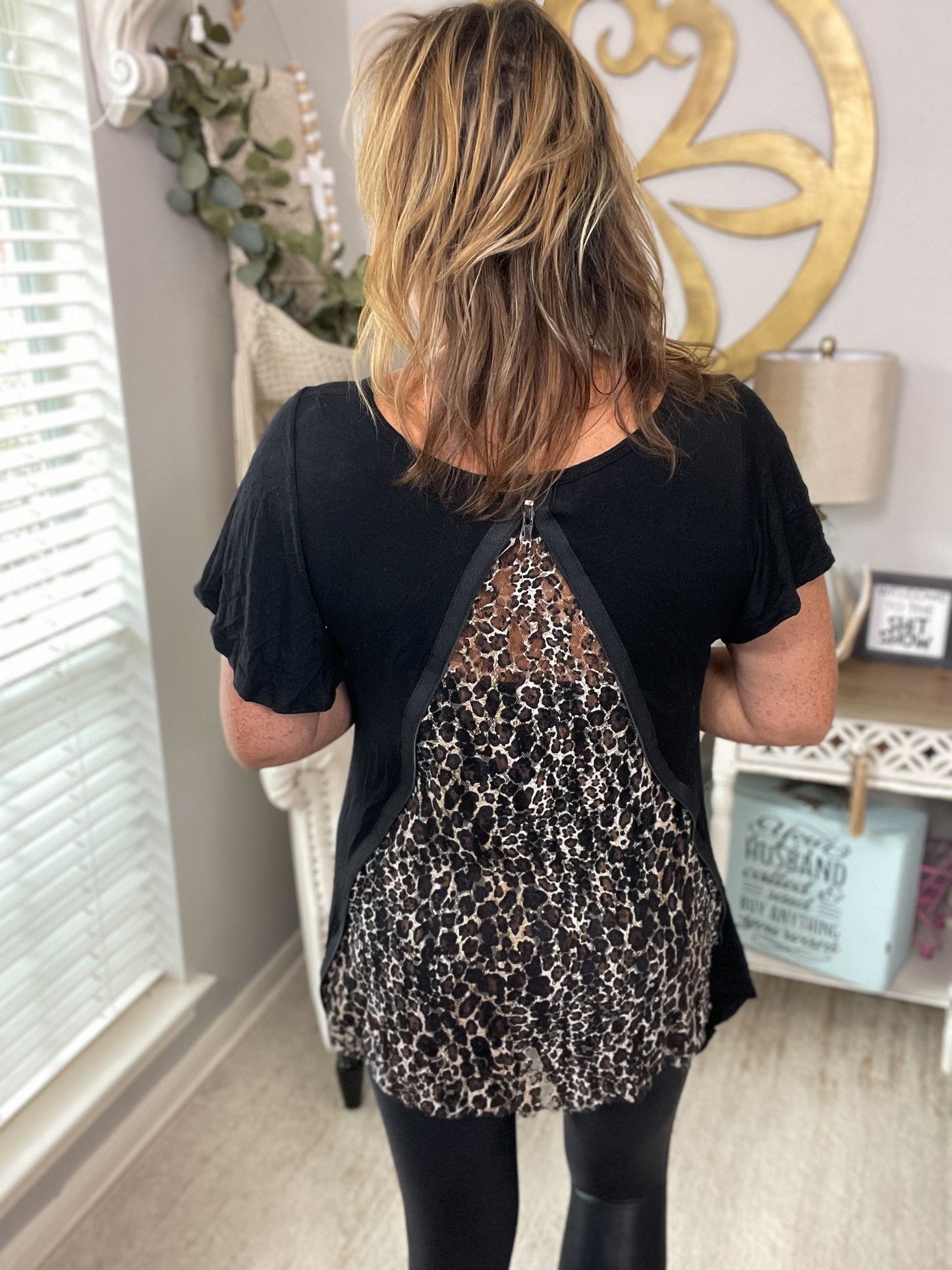 Black Rhinestone Front Top by Vocal - Size XL