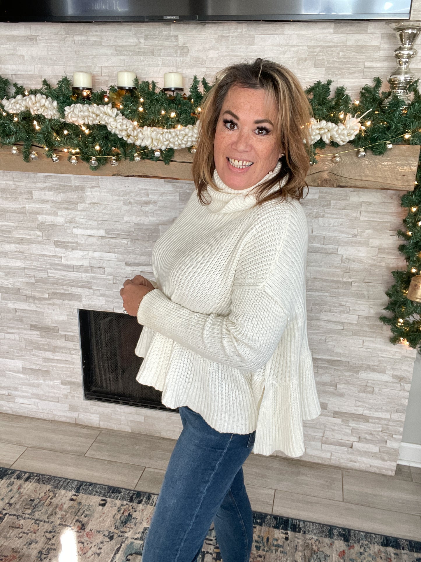 Free People Layer Cake Turtleneck Sweater - Size Small