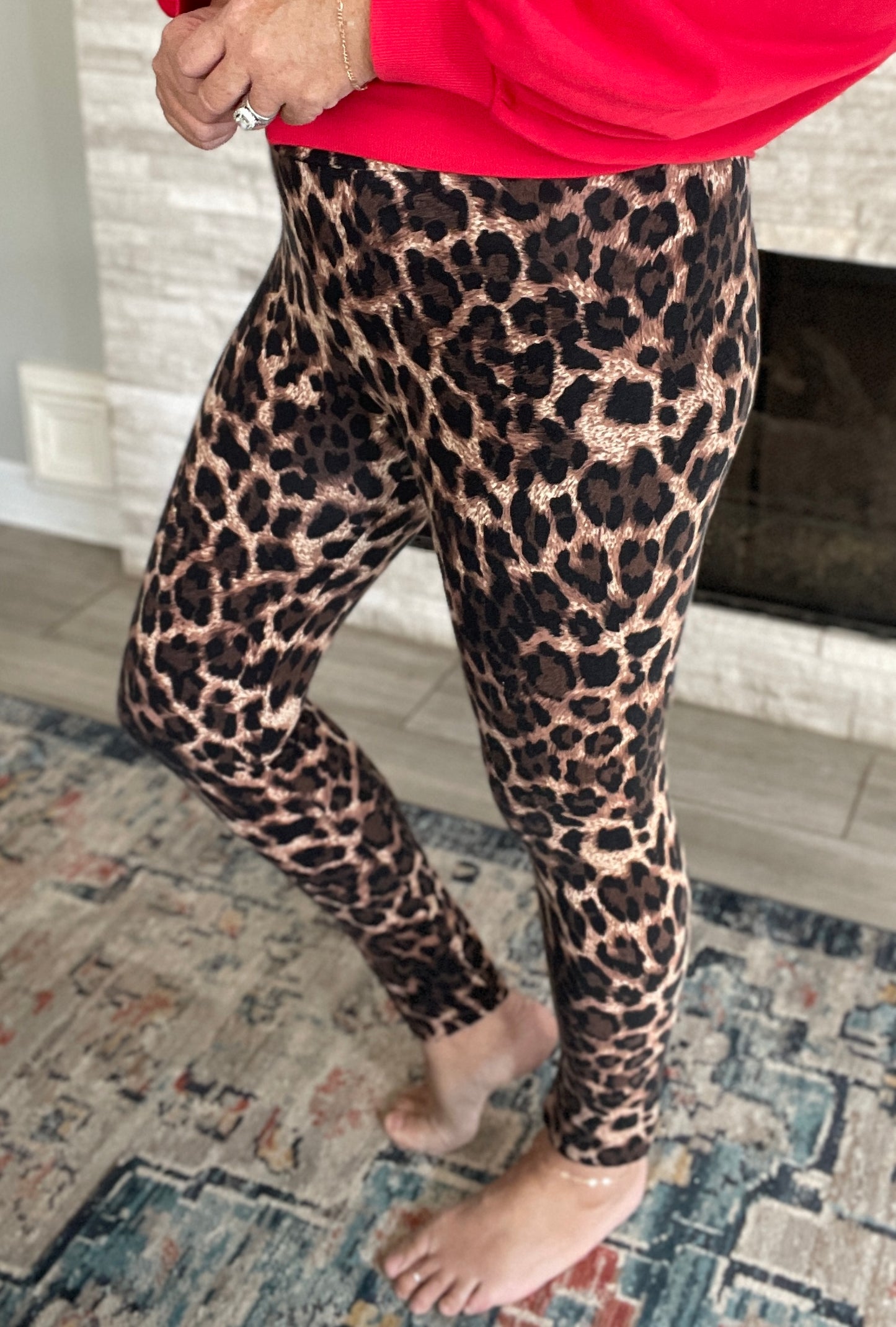 Leopard Print Pants - Size Medium