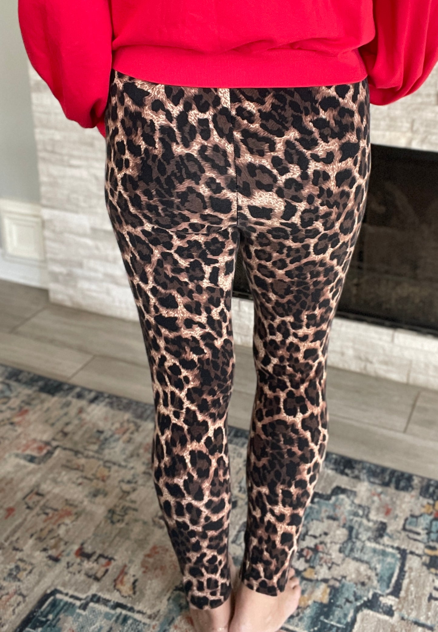 Leopard Print Pants - Size Medium