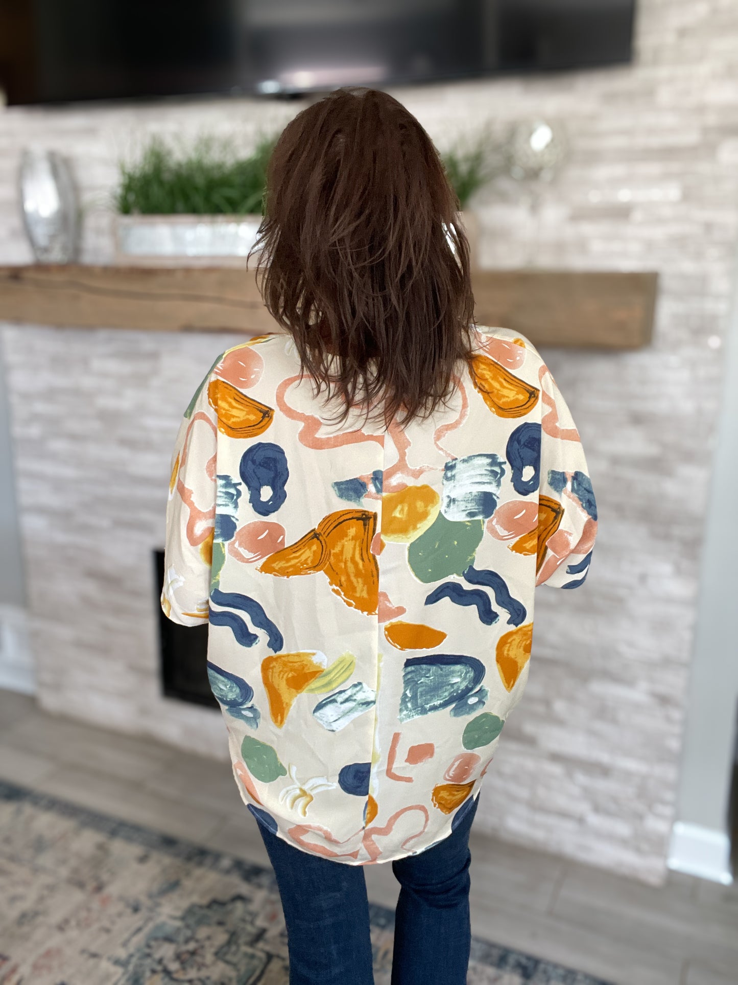 Abstract Printed Blouse by Jodifl - Size Med