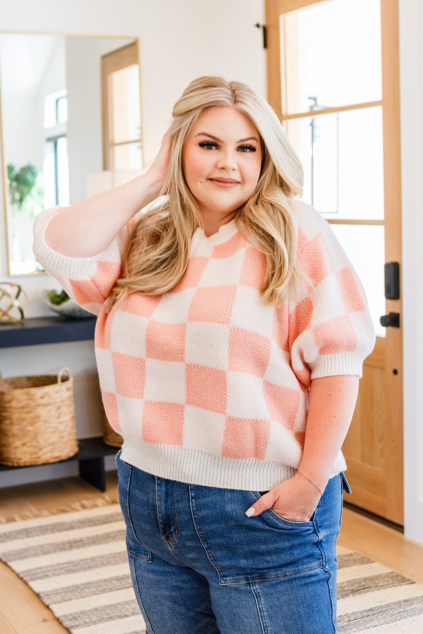 Checkered Sweater NWT - Size 1X