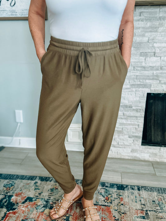 Brown Lightweight Joggers - Size Large