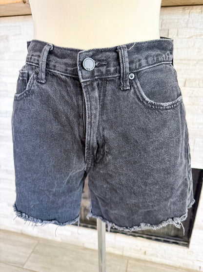 Black Frayed Hem Shorts by JBD - Size Med