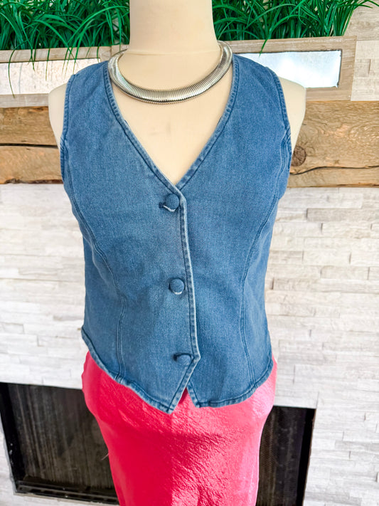 Denim Vest - Size Small