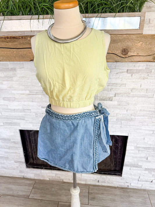 Yellow Sleeveless Tank - Size Med