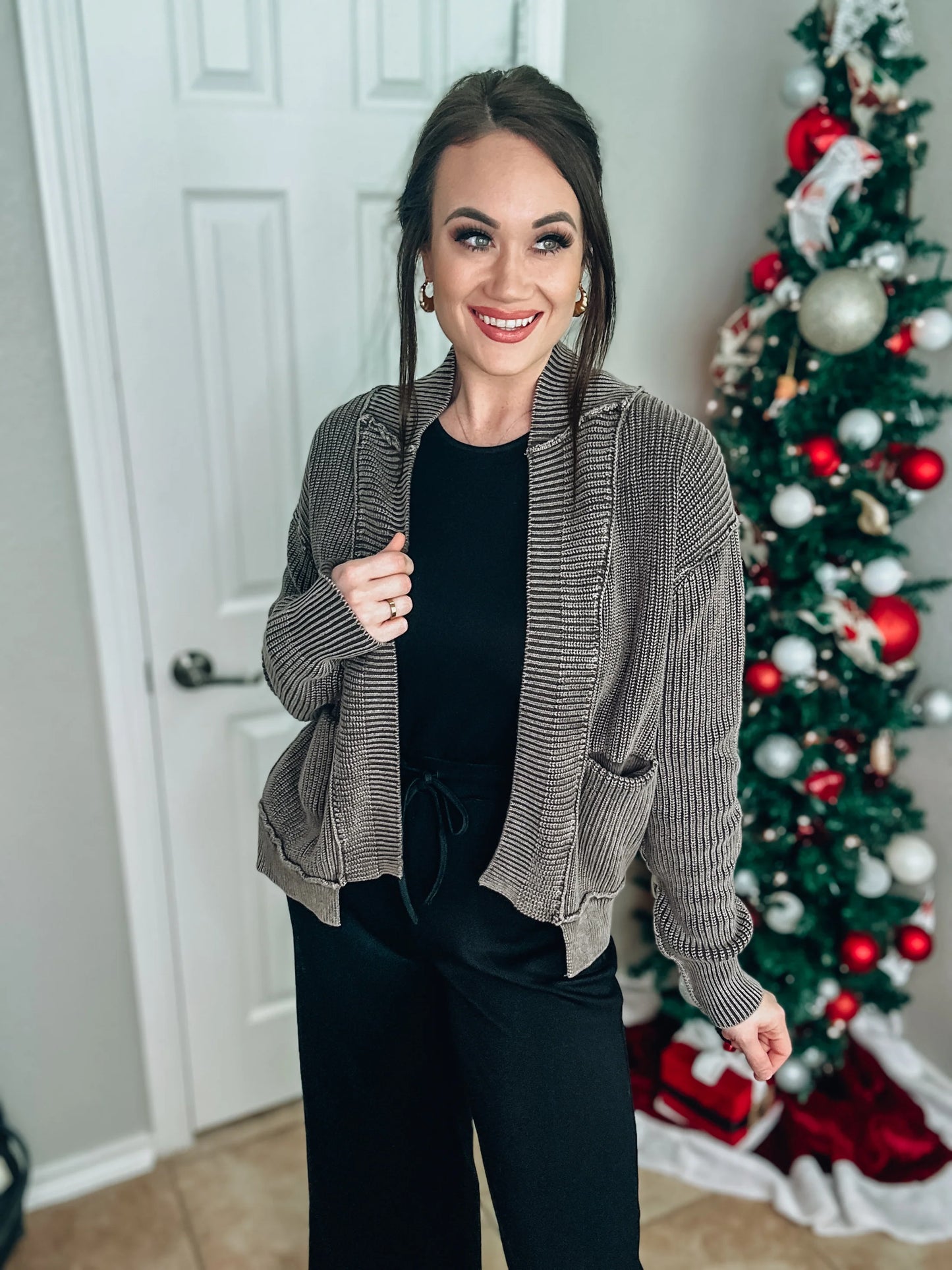 Brown Wash Cardigan - NWT - Sizes Small and Medium