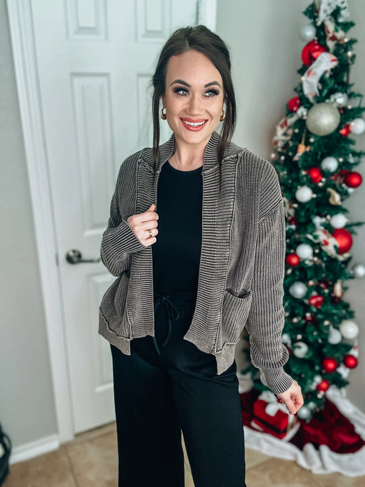 Brown Wash Cardigan - NWT - Sizes Small and Medium