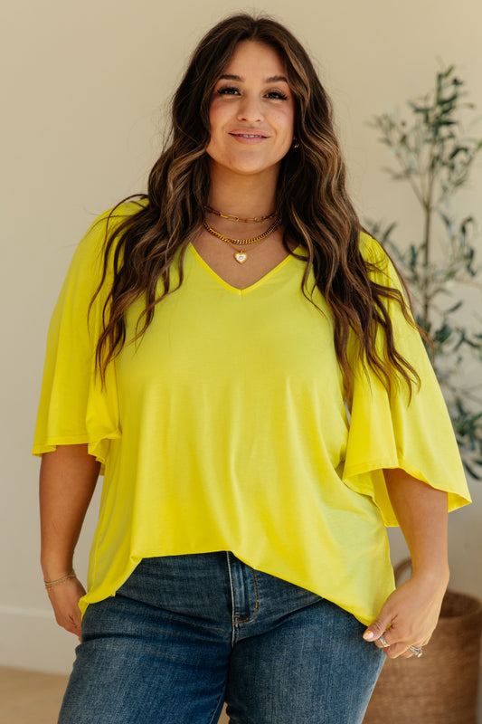 Neon Yellow Blouse NWT - Size 2X