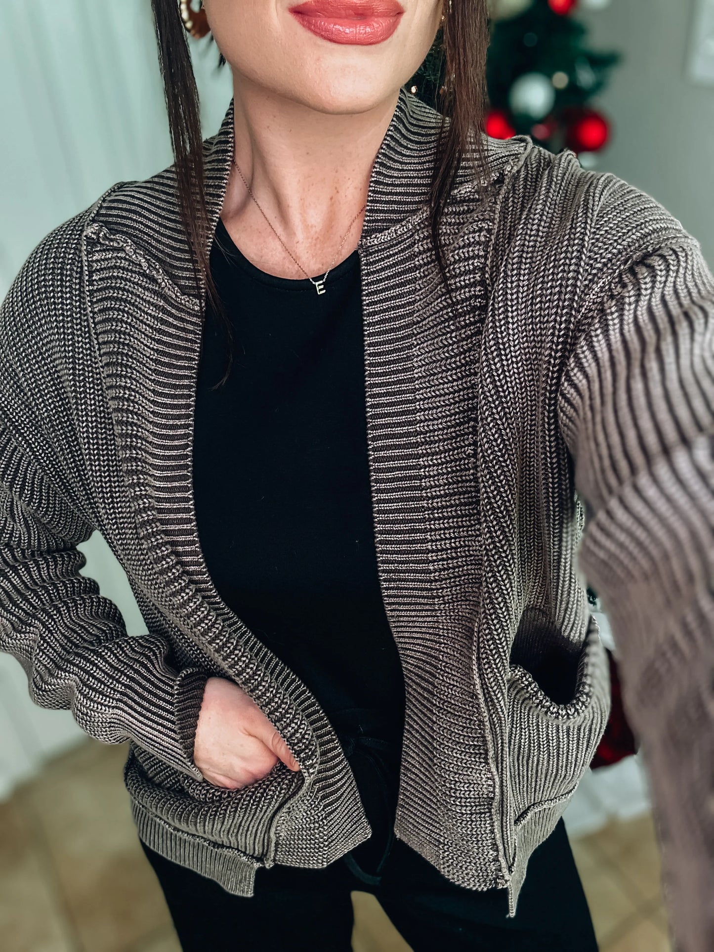 Brown Wash Cardigan - NWT - Sizes Small and Medium