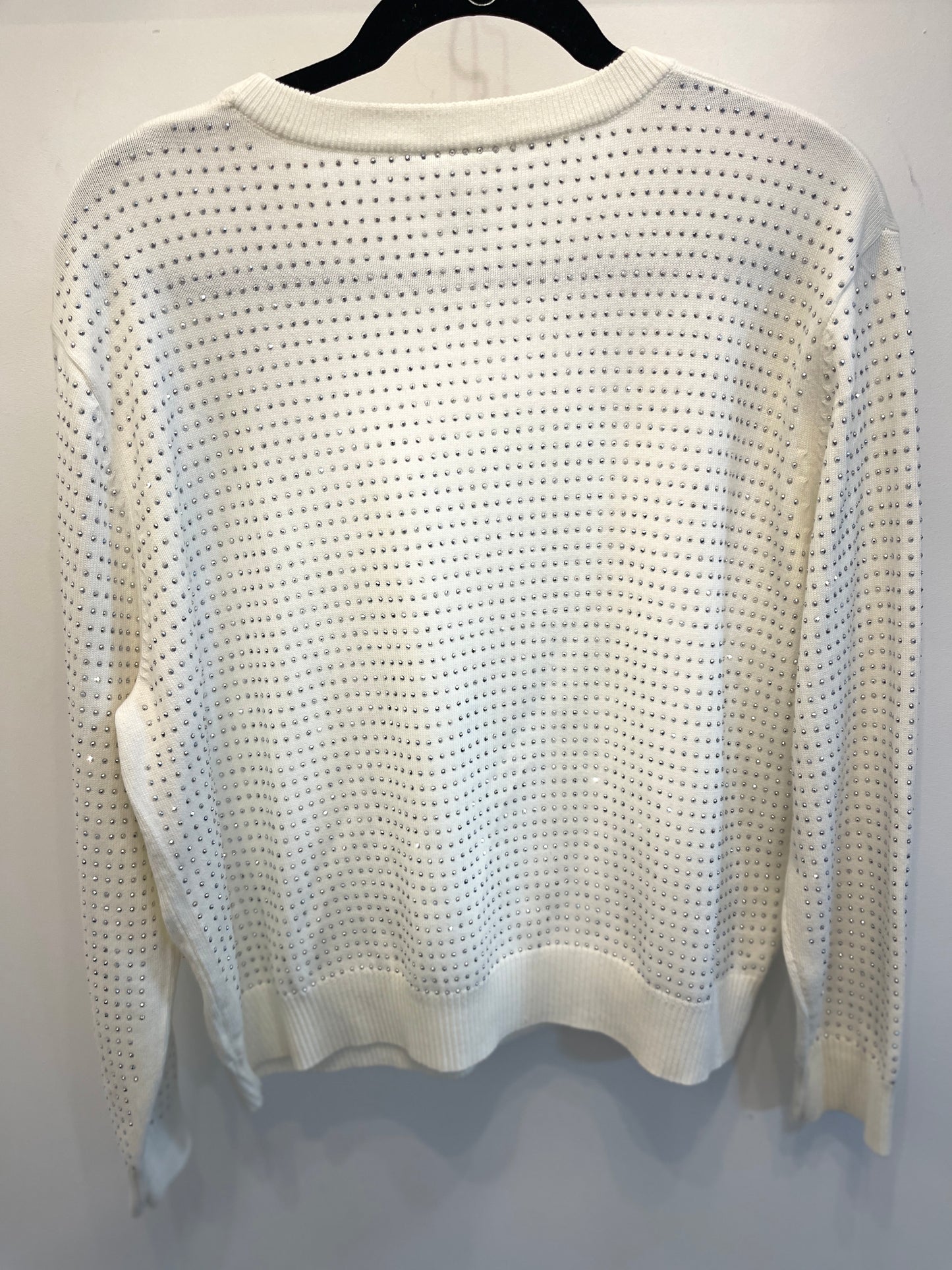 Queen Of Sparkles CHEERS All Over Glitter Gold Silver Dot Women's Sweater - Size Med