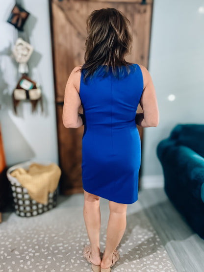 Ivanka Trump Royal Blue Sleeveless Dress - Size 10