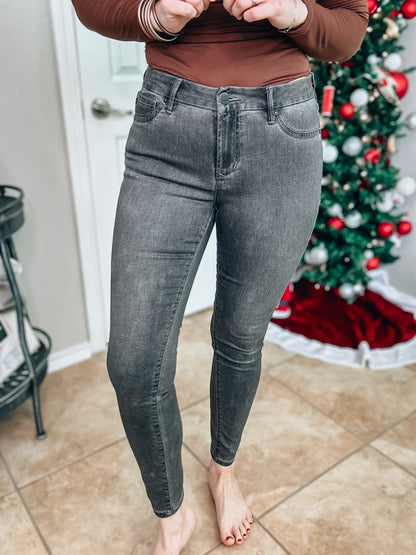 Dear John Staci High Rise Legging Jeans in Graphite - Size 28