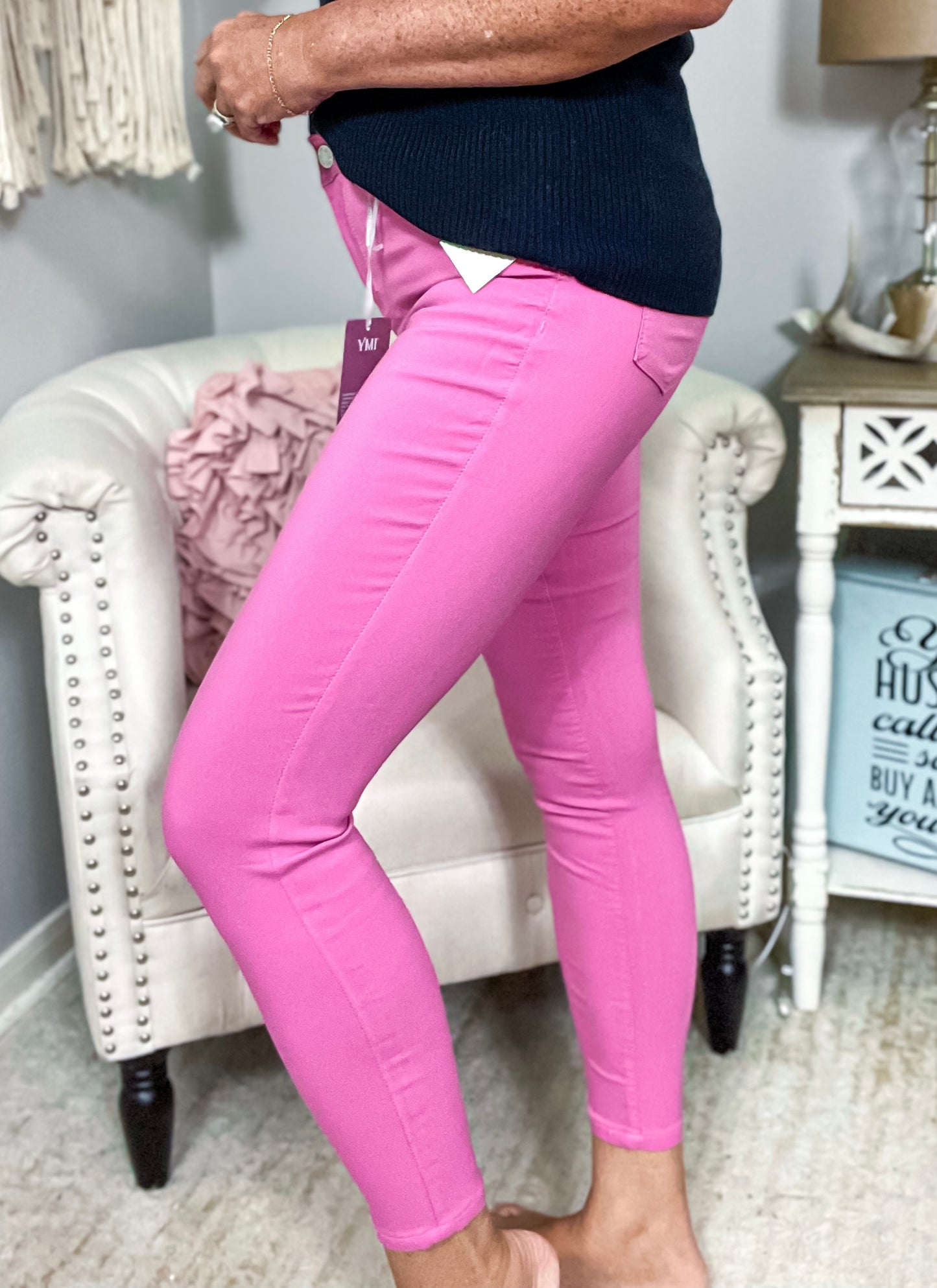 YMI Hyperstretch Midrise Skinny Jean Flamingo NWT - Size Small