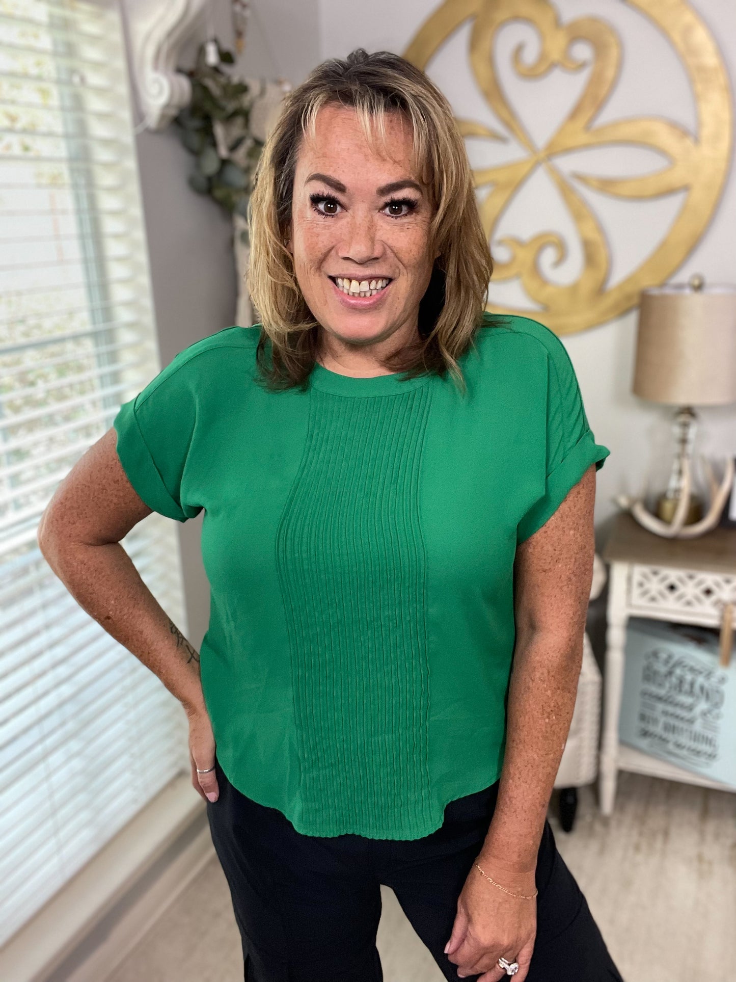 Green Blouse by Ann Taylor - Size Small