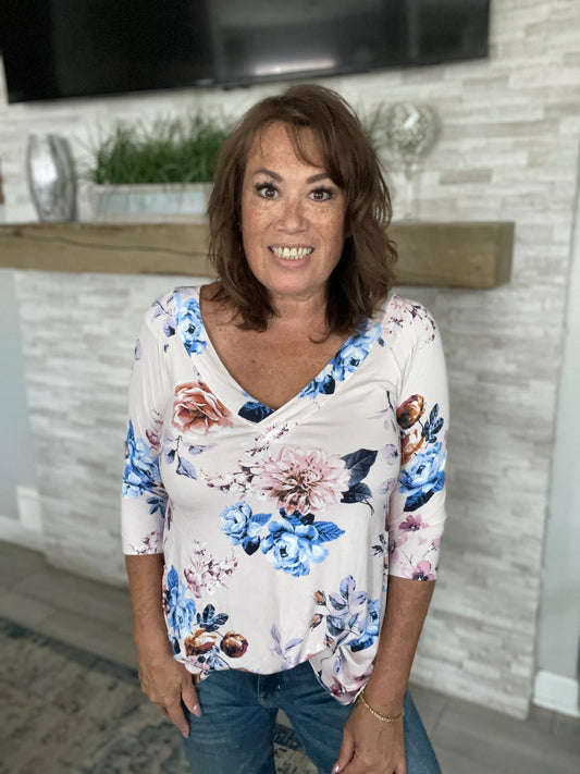 Soft Pink Floral Tunic NWT - Medium