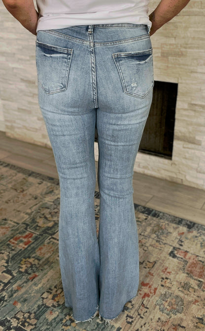 Risen Distressed Flare Jean - Size 28/7