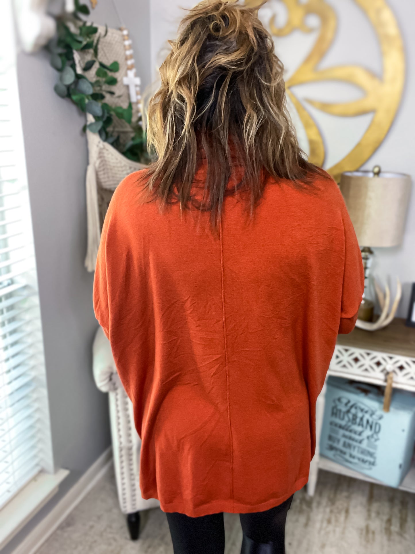 Rust Colored Poncho Style Top NWT - Size 3X