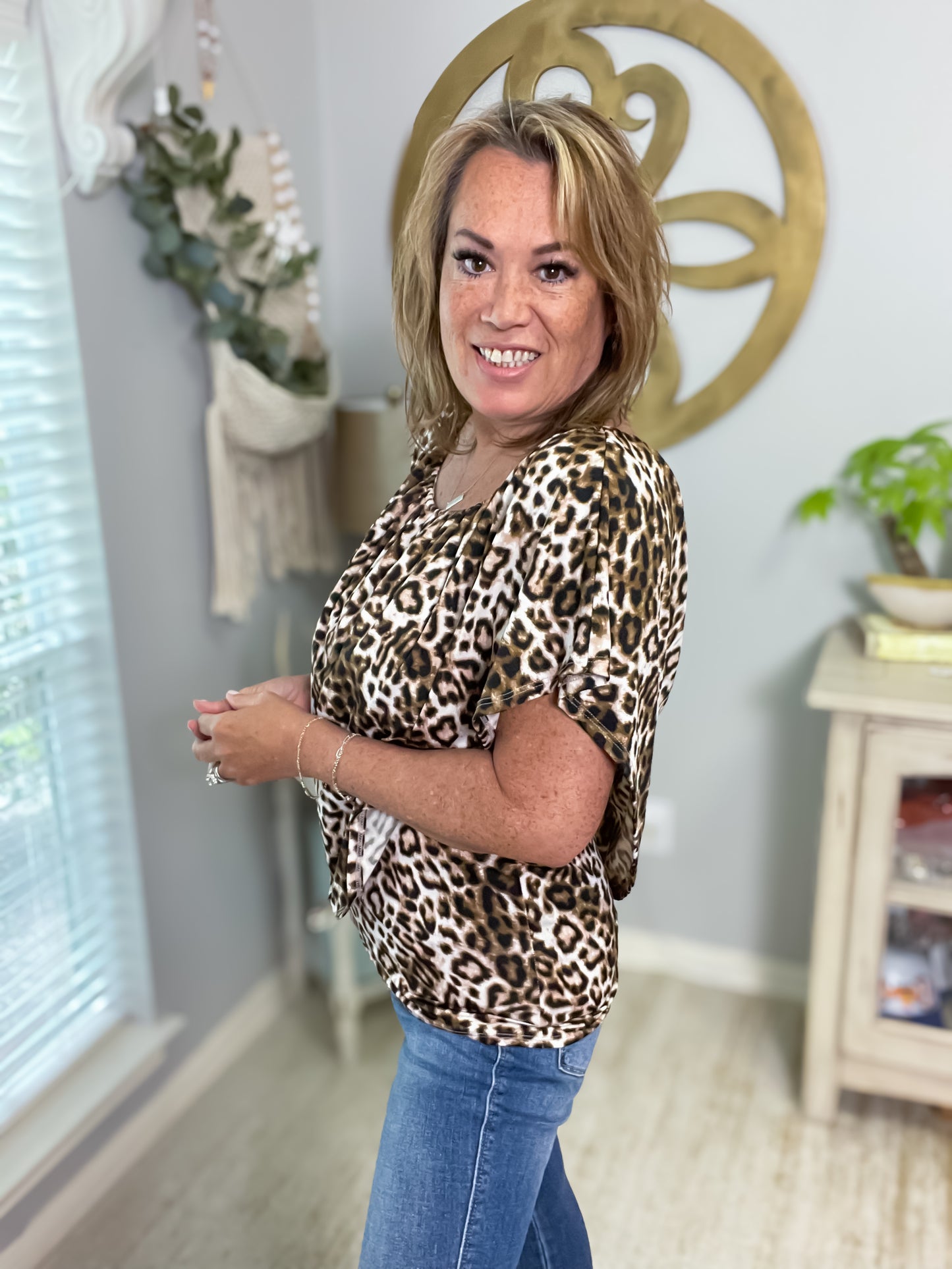 Convertible Top Leopard Print - Size Medium