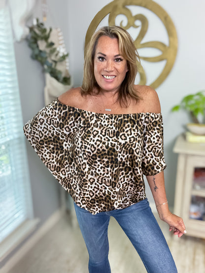 Convertible Top Leopard Print - Size Medium