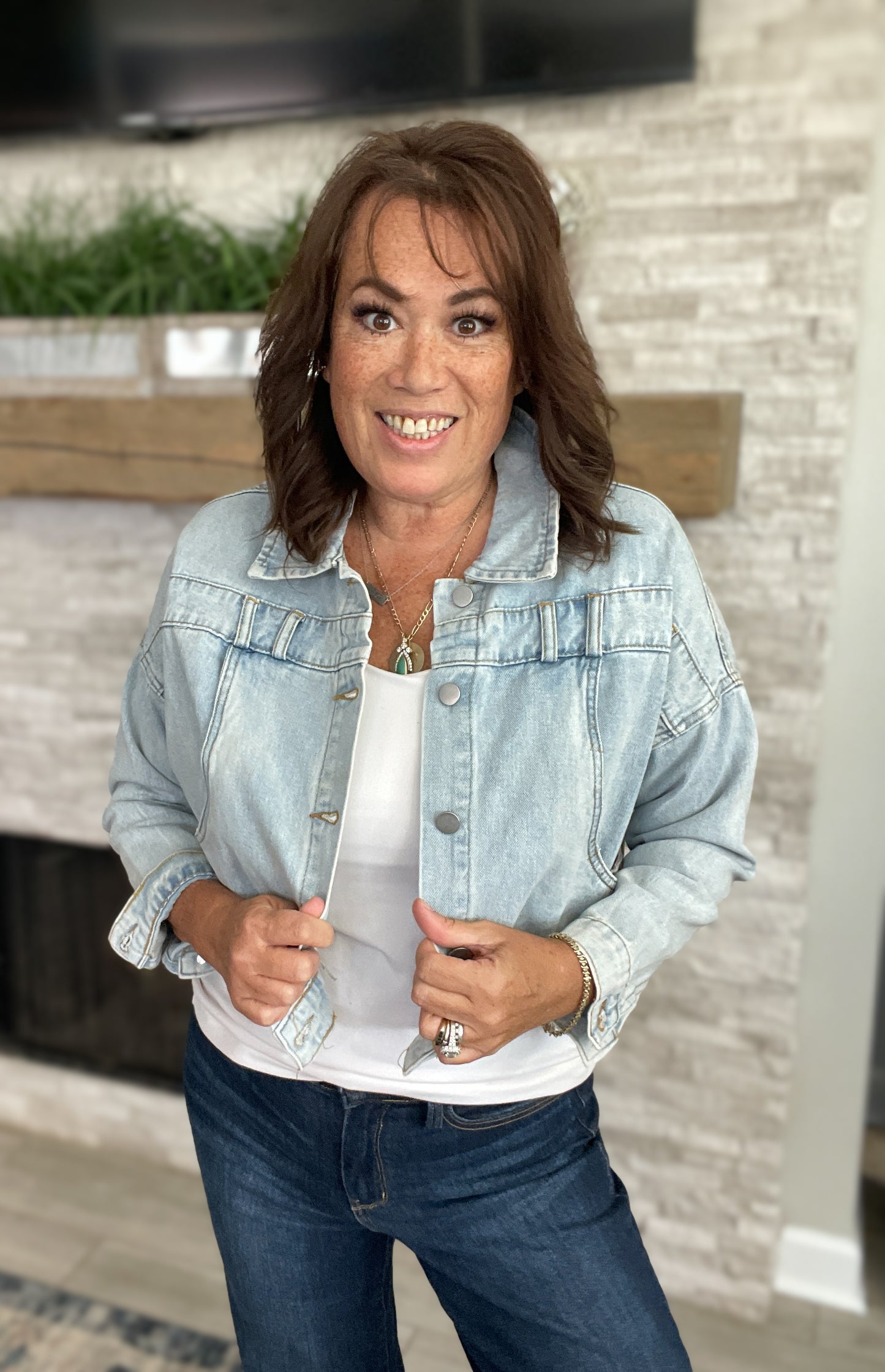 Light Wash Denim Jacket NWT - Size Small