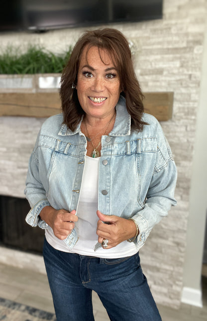 Light Wash Denim Jacket NWT - Size Small