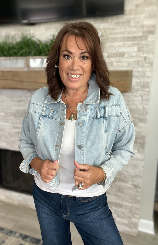 Light Wash Denim Jacket NWT - Size Small