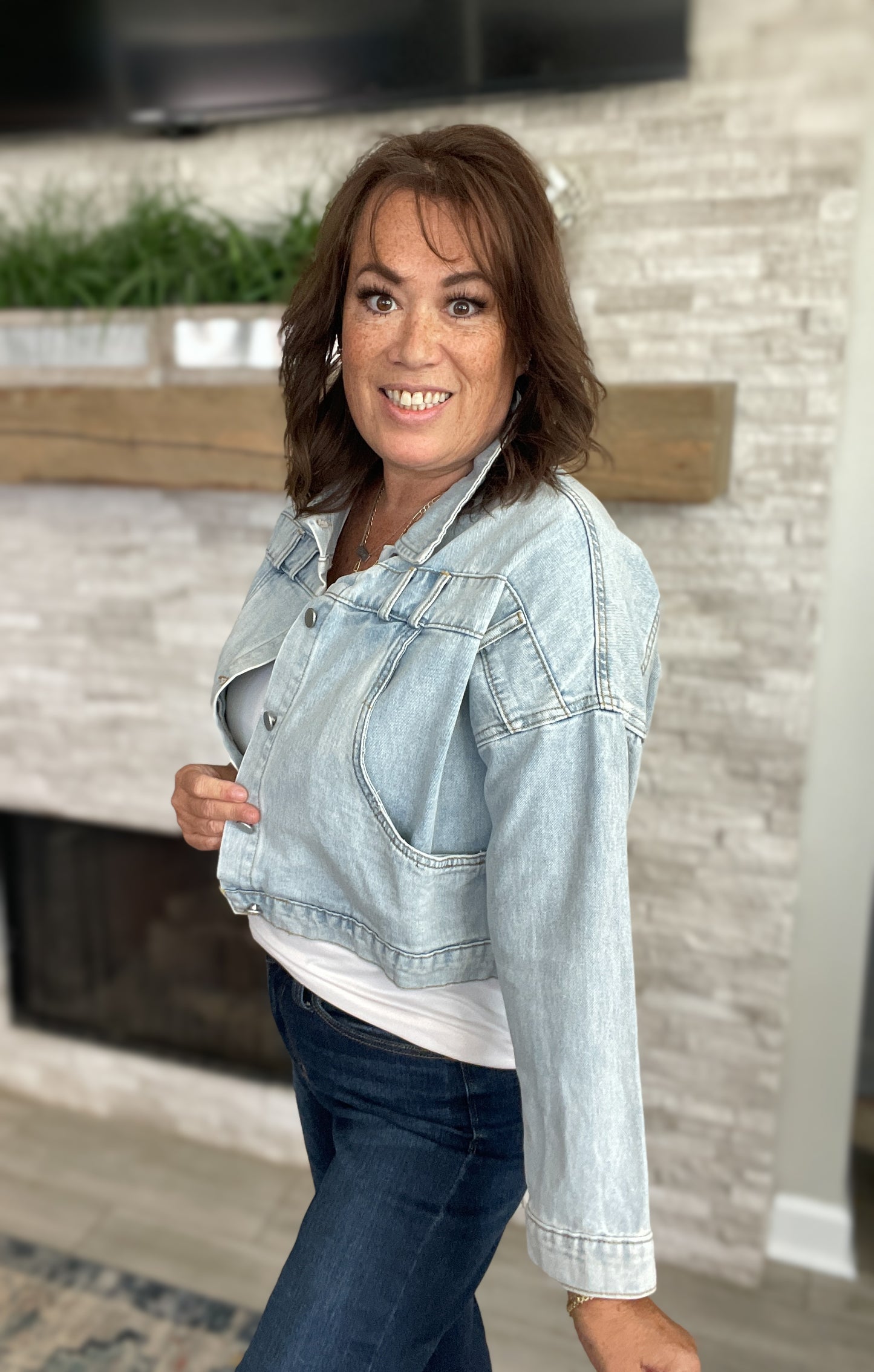 Light Wash Denim Jacket NWT - Size Small