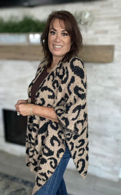Cozy Leopard Cardigan by Texas True Threads - One Size