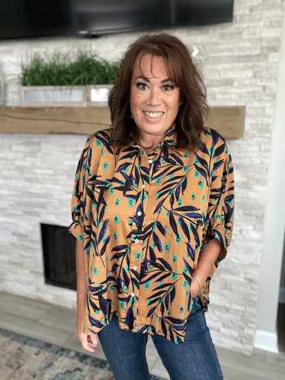 Entro Dolman Button Up Top - Size M/L