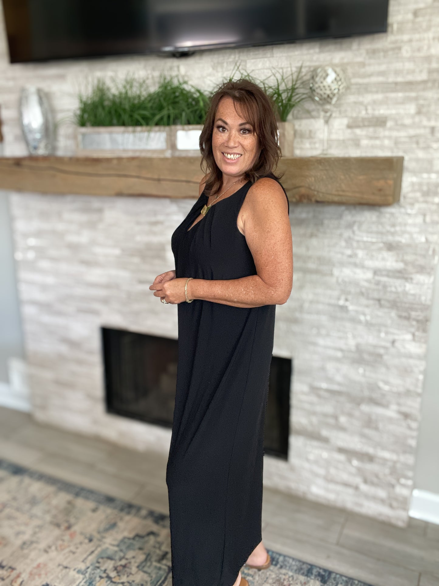 Black Sleeveless Dress by Emma & Michele - Size Large