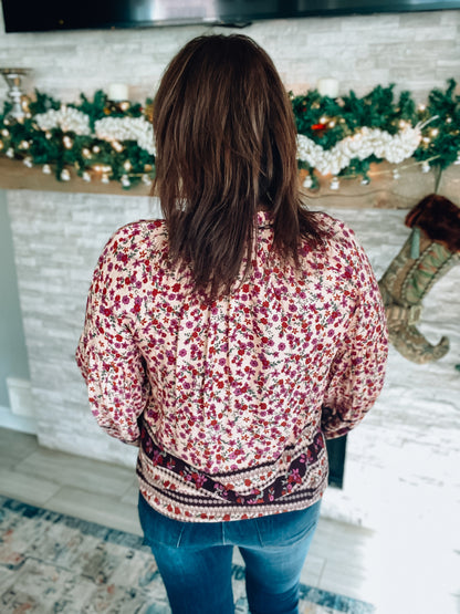 Floral Print Blouse by Entro - Size Med