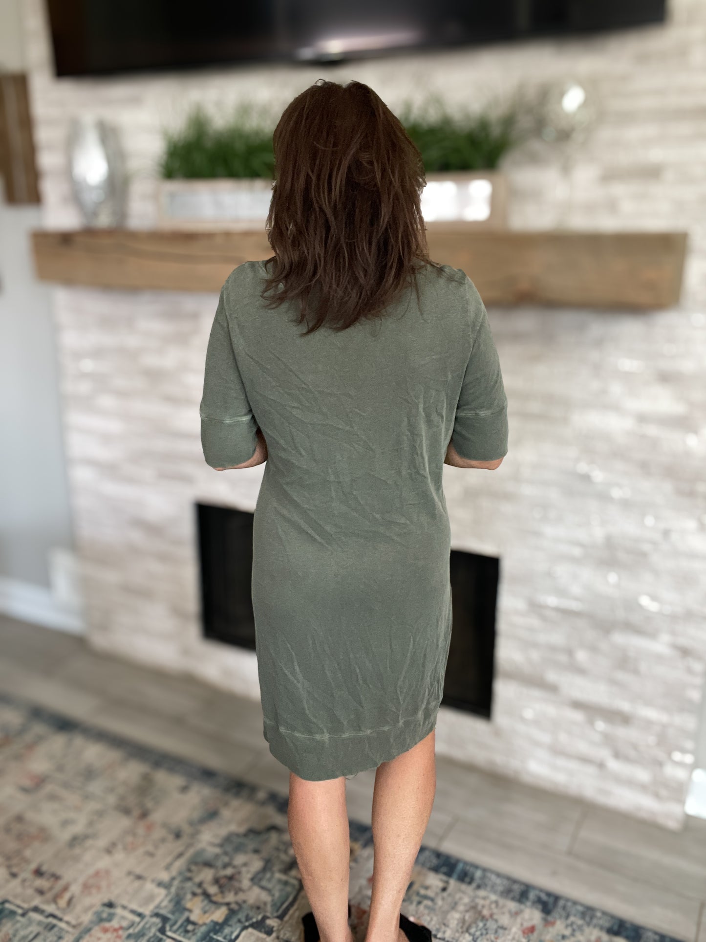 Olive Green Midi Dress by Natural Reflections - Size XL