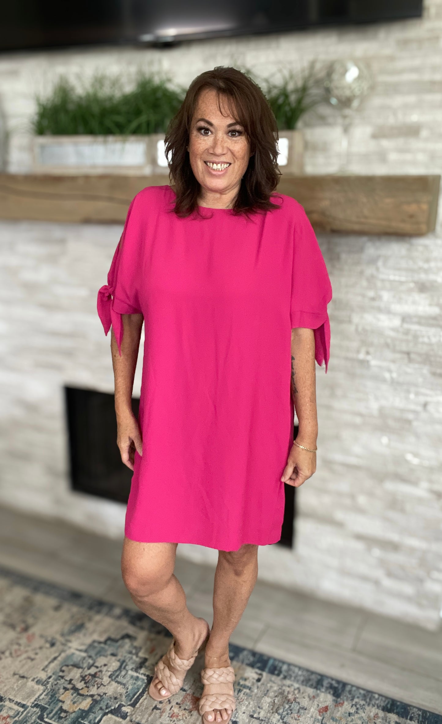 Vince Camuto Pink Cold Shoulder Dress - Size 16