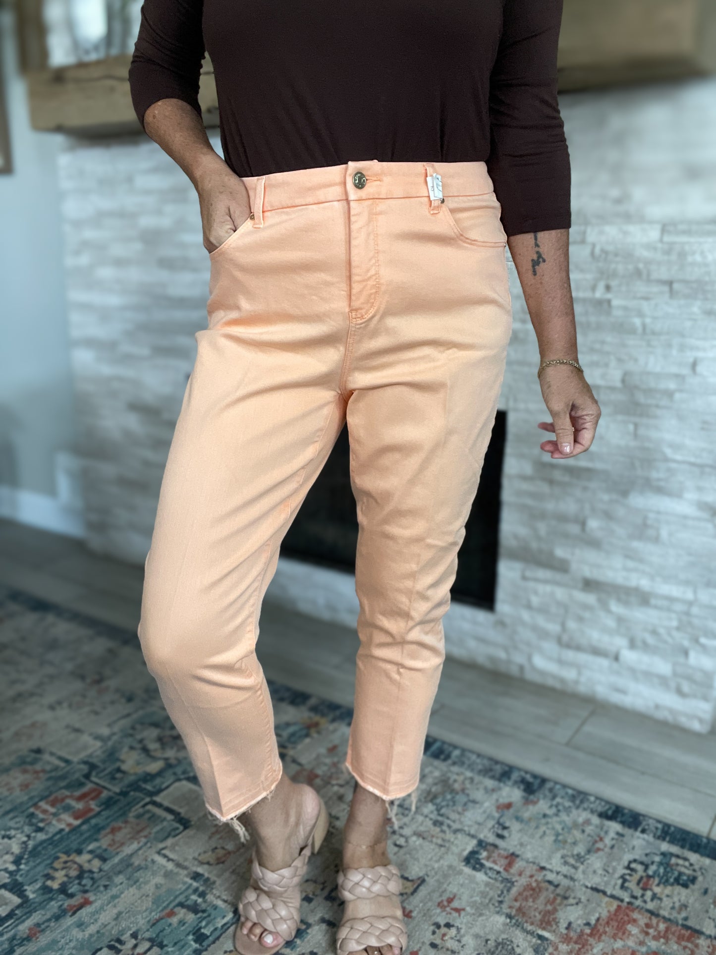 Chico’s Women’s Peach Define Me Straight Leg Ankle Jeans - Size 14R/2.5R