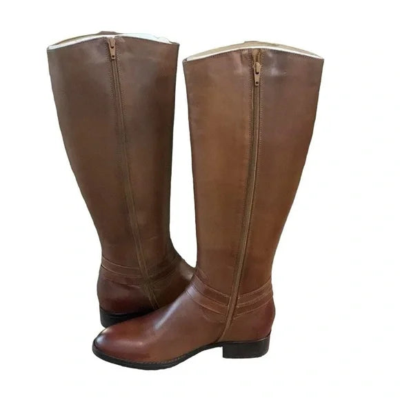 Chelsea & Violet Gabby Cognac Leather Riding Boots – Size 7 (NIB)