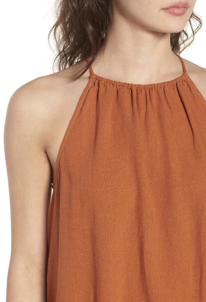 Asymmetrical Peplum Ruffle Tank Top NWT - Size Large